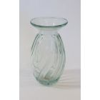 6” 100% Recycled Glass Vase – Twirling Mold – Clear