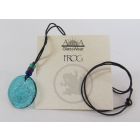 Aurora GlassWear Pendant Necklace-Frog-Teal