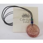 Aurora GlassWear Pendant Necklace-Celtic Knot Trefoil-Amethyst
