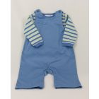 Under the Nile 2-pc Twill Overall w/Stripe Shirt