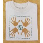 Earth Creations Youth, Short Sleeve 100% Undyed Organic Cotton T-"We Are The Future"