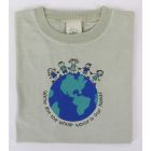 Earth Creations Youth Short Sleeve T “World In Our Hands”, Moss, Youth Large