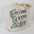 Envirotote Grocery Bag “To Err Is Human...”, Recycled Cotton & Bottles