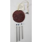 Aurora Glass Windchimes – 4” diameter, Dragon Design, Amethyst. 