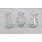 Down to Earth Small Vases, Set of 3 – clear