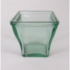 4.75” Square Vase, 100% Recycled Glass