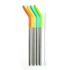 RSVP Endurance SS Straws Silicone Tip Set of 4