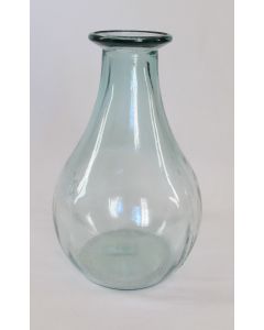 12-1/2” Tall Tropics Glass Table or Floor Vase  - Clear