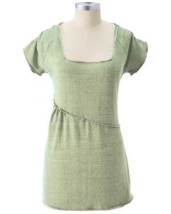 Earth Creations Penelope Top, 55% Hemp 45% Organic Cotton, Clay Dyed