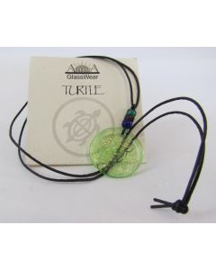 Aurora GlassWear Pendant Necklace-Turtle-Lime