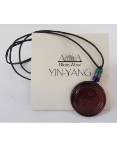 Aurora GlassWear Pendant Necklace-Yin Yang-Amethyst