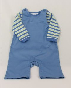 Under the Nile 2-pc Twill Overall w/Stripe Shirt