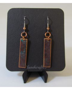 Precious Hardwood Earrings w/Patina on Copper