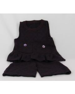 Madrone Berries 2-pc Top and Culottes, purple, 6 Months
