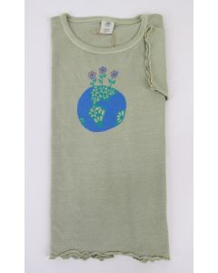 Earth Creations Girly, Youth, Short Sleeve Organic Cotton T-"Eco Sprouts"- Large, Moss