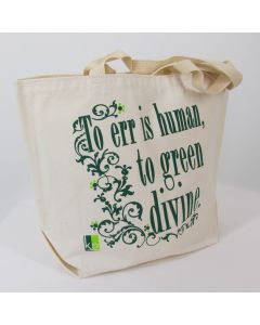 Envirotote Grocery Bag “To Err Is Human...”, Recycled Cotton & Bottles