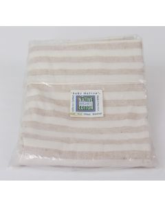 Native Organic – Crib Sheet, Flat, Natural/Natural Cafe Striped