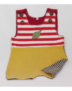 Madrone Berries 1-pc Short Jumper Stripes, Medium