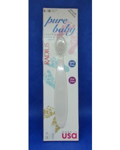 Radius Pure Baby Toothbrush, Ultra Soft, 6-18 Month