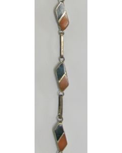 Silver/Stone Cloisonne Bracelet