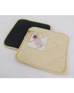 Norpro Potholder Grooved Silicone w/ Quilted Cotton Fabric Backing