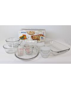 Anchor Hocking 15-pc Tempered Glass Baking Set