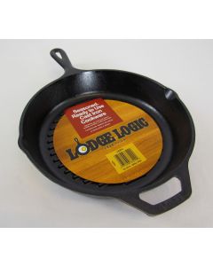 Lodge Logic Cast Iron Ribbed Grilling Pan 10-1/4” dia