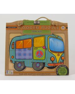 Green Start Wooden Puzzle - Love Bus