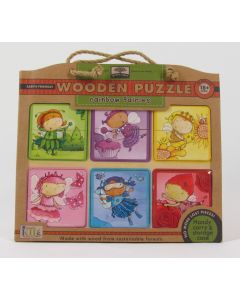 Green Start Wooden Puzzle - Rainbow Fairies