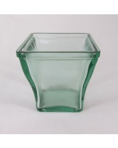 4.75” Square Vase, 100% Recycled Glass